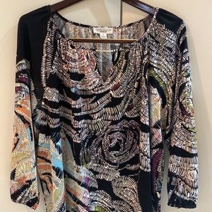 Abstract printed blouse